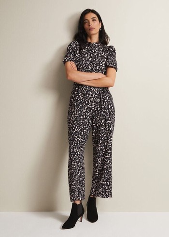 Phase Eight Dorothea Floral Jumpsuit Black/Multicolor Canada | GEBSUX-603